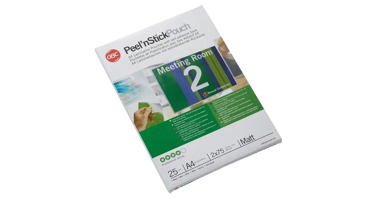 GBC Peel'nStick™ Pouch Matt A4 75 micron GBC