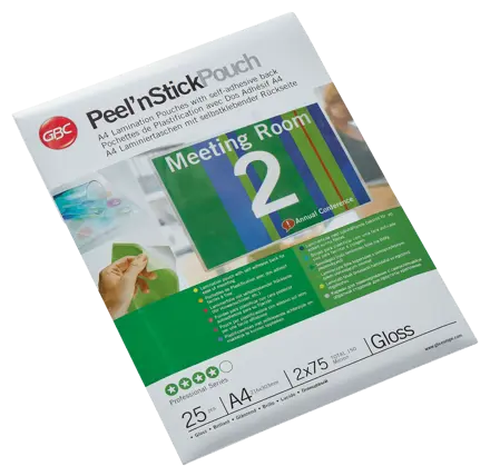 GBC Peel'nStick™ Laminiertaschen, A4, glänzend, 75 Mikron