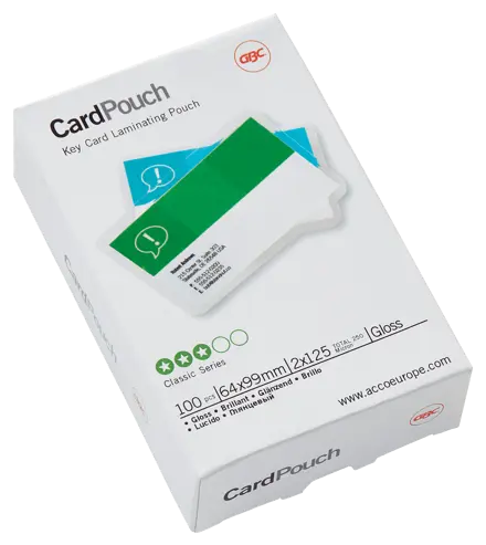 GBC Card™ Laminiertaschen Kleinformat, glänzend, 64 x 99 mm, 125 Mikron