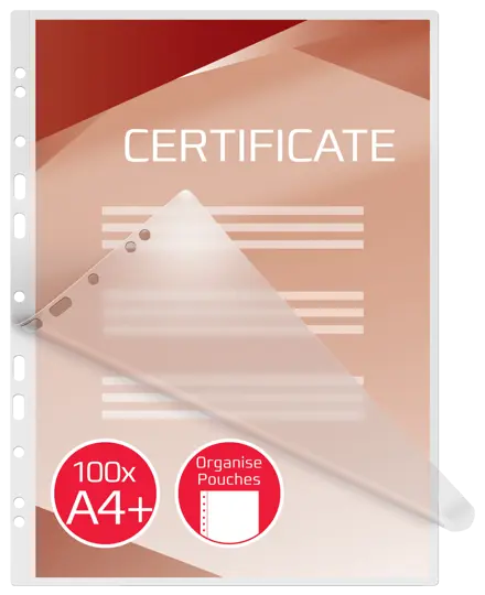 GBC Organise™ Laminiertaschen, A4+, glänzend, 75 Mikron