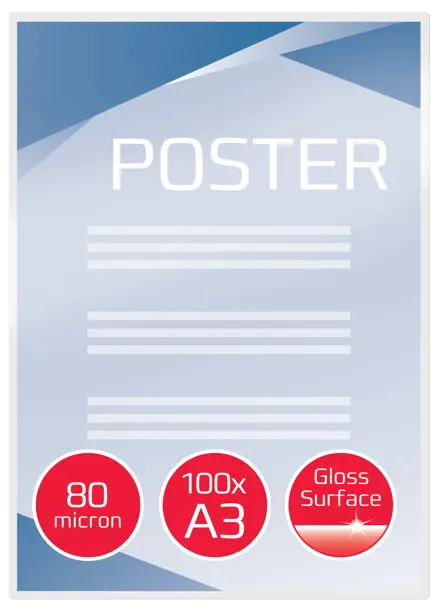 GBC Document™ Laminiertasche für Dokumente, glänzend, Format A3, 2 x 80 Mikron