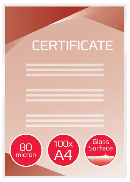 GBC Document™ Laminiertasche für Dokumente, glänzend, Format A4, 2 x 80 Mikron