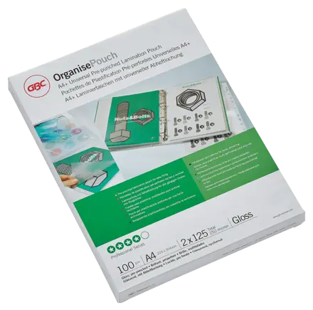 GBC Organise™ Pouch Gloss A4 125 micron