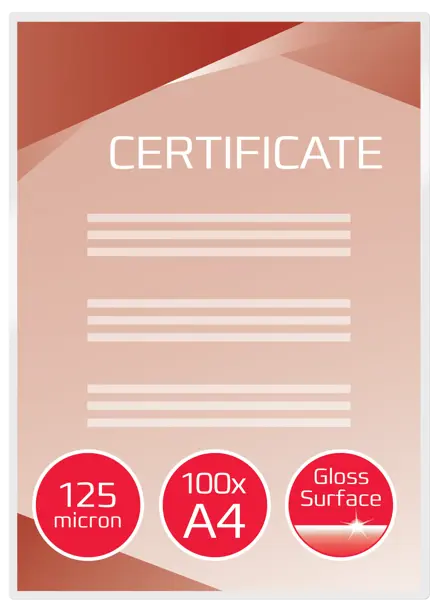GBC Document™ Laminiertasche für Dokumente, glänzend, Format A4, 2 x 125 Mikron