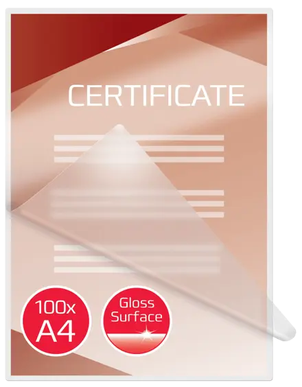 GBC Document™ Laminiertasche für Dokumente, glänzend, Format A4, 2 x 175 Mikron