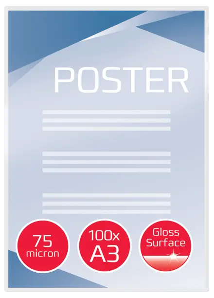 GBC Document™ Laminiertasche für Dokumente, glänzend, Format A3, 2 x 75 Mikron
