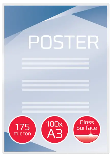 GBC Document™ Laminiertasche für Dokumente, glänzend, Format A3, 2 x 175 Mikron