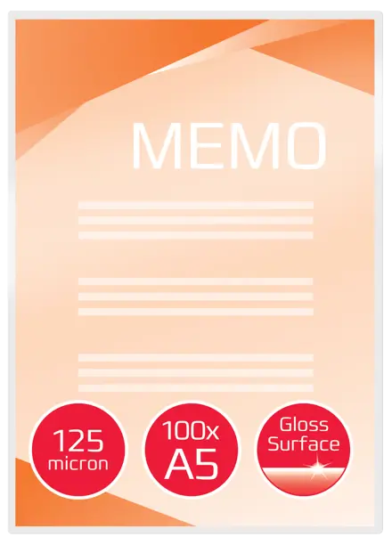 GBC Document™ Laminiertasche für Dokumente, glänzend, Format A5, 2 x 125 Mikron