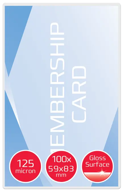 GBC Card™ Laminiertaschen Kleinformat, glänzend, 59 x 83 mm, 125 Mikron