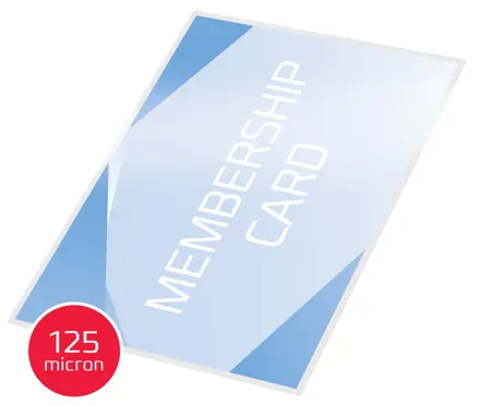 GBC Card™ Laminiertaschen Kleinformat, glänzend, 59 x 83 mm, 125 Mikron