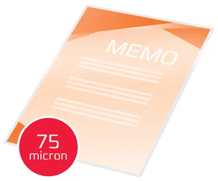 GBC Document™ Laminiertasche für Dokumente, glänzend, Format A5, 2 x 75 Mikron