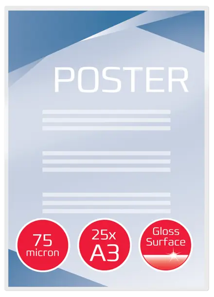 GBC Document™ Laminiertasche für Dokumente, glänzend, Format A3, 2 x 75 Mikron