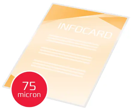 GBC Document™ Laminiertasche für Dokumente, glänzend, Format A6, 2.x 75 Mikron