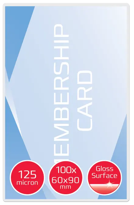 GBC Card™ Laminiertaschen Kleinformat, glänzend, 60 x 90 mm, 125 Mikron