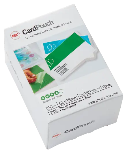 GBC Card™ Laminiertaschen Kleinformat, glänzend, 65 x 95 mm, 250 Mikron