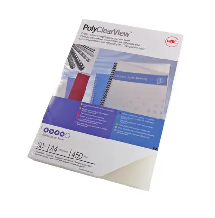 GBC PolyClearView™ Binding Cover A4 350 Micron