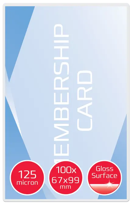 GBC Card™ Laminiertaschen Kleinformat, glänzend, 67 x 99 mm, 125 Mikron