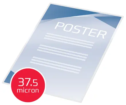 GBC Document™ Laminiertasche für Dokumente, glänzend, Format A3, 2 x 37,5 Mikron