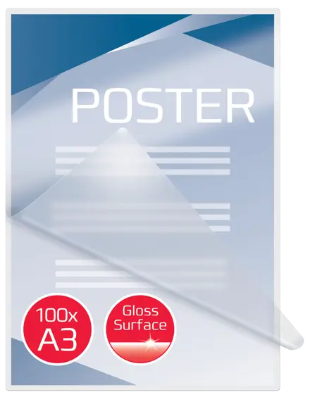 GBC Document™ Laminiertasche für Dokumente, glänzend, Format A3, 2 x 37,5 Mikron