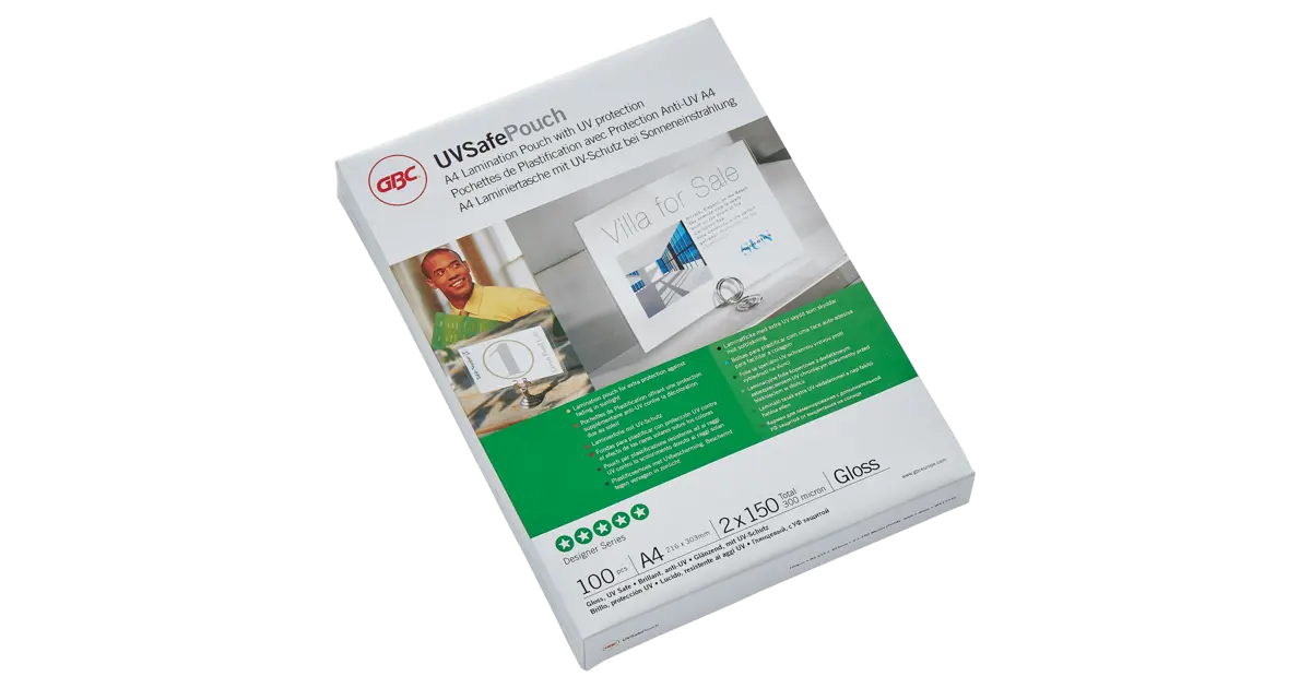 GBC UVSafe™ Pouch Gloss A4 150 micron | GBC