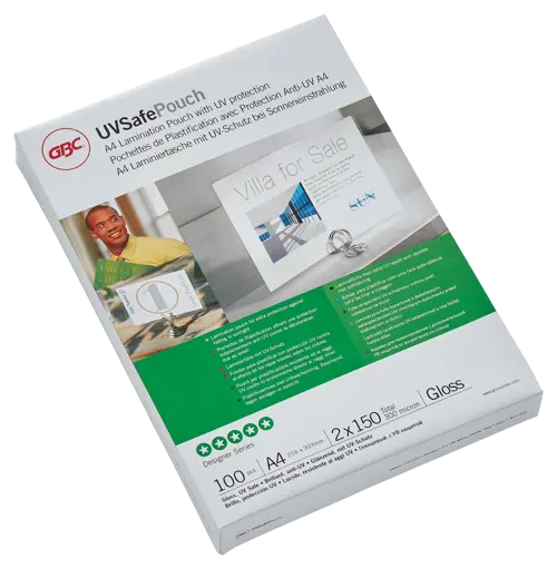 GBC UVSafe™ Pouch Gloss A4 150 micron | GBC