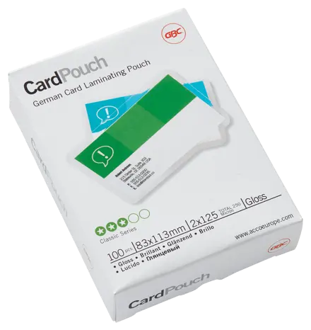 GBC Document™ Laminiertaschen Kleinformat, glänzend, 83 x 113 mm, 125 Mikron