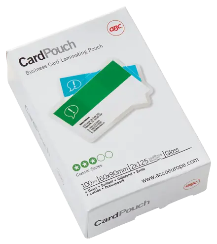 GBC Card™ Laminiertaschen Kleinformat, glänzend, 60 x 90 mm, 125 Mikron