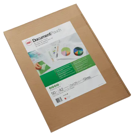 GBC Document™ Laminiertasche für Dokumente, glänzend, Format A2, 2 x 125 Mikron