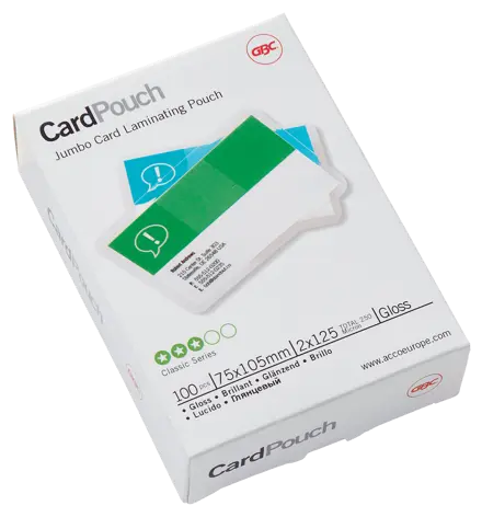 GBC Card™ Laminiertaschen Kleinformat, glänzend, 75 x 105 mm, 125 Mikron