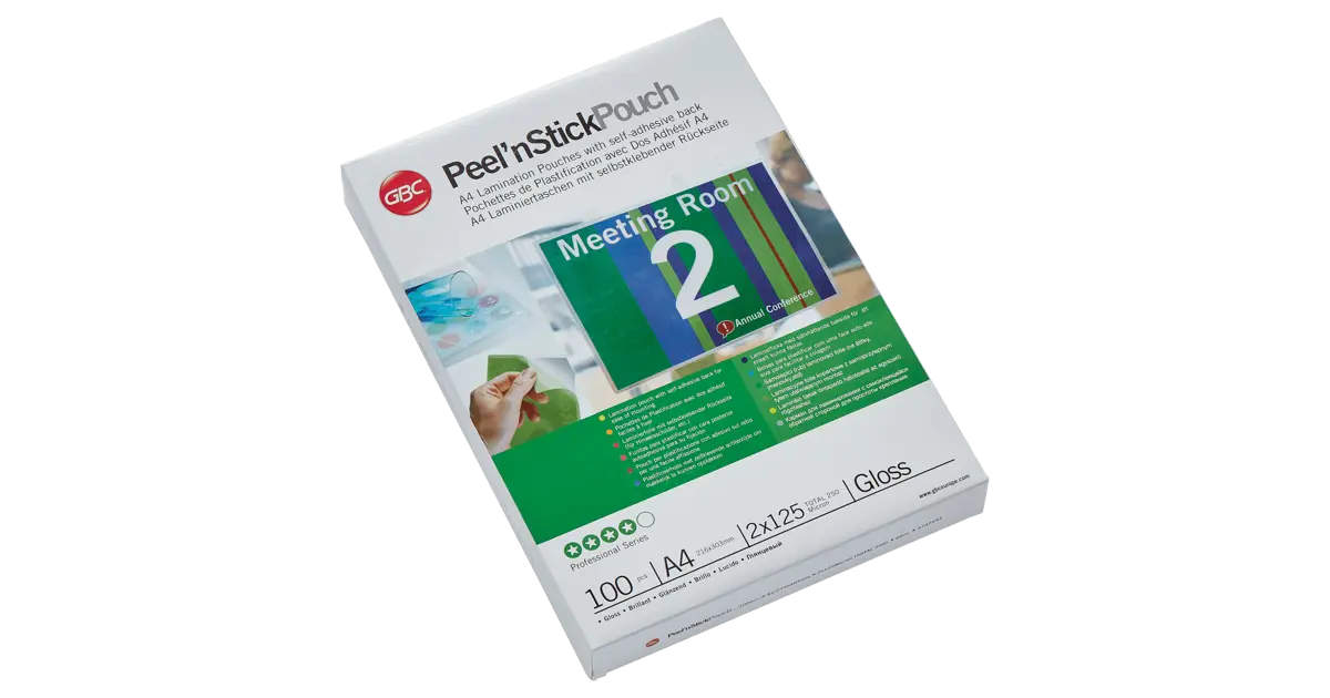 GBC Peel'nStick™ Pouch Gloss A4 125 micron GBC
