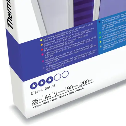Liminnbindingsomslag Premium GBC A4 3mm Hvit