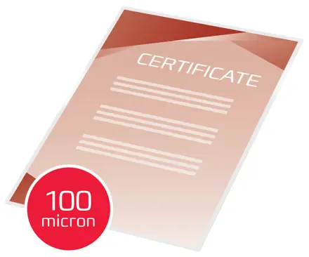100 pouches Original GBC thickness 125 microns for Shiny Side 15 formats Cf 