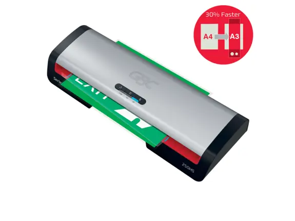 GBC 250HS Office A3 Laminator | GBC - High Rise Green Laminator Document Printer Scor
