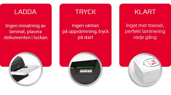 PERFEKT LAMINERING GENOM ETT KNAPPTRYCK
