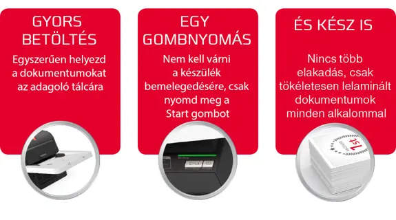 TÖKÉLETES LAMINÁLÁS EGYETLEN GOMBNYOMÁSRA