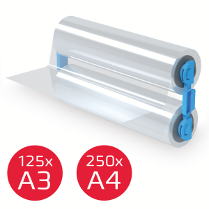 Ricarica bobina per plastificazione lucida da 75 micron